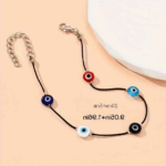 Handmade Bohemian Retro Colored Devil's Eye Beaded Ankle Chain - Image 3