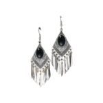 Vintage Royal Style Jewelry Set for Women,  3pcs Zinc Alloy with Faux Black Turquoise Inlay, - Image 5