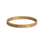 Anti Tarnished multi-layered band design  with coil detailing with row of sparkling crystals - Image 6