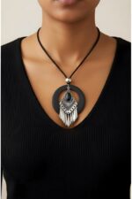 Vintage Royal Style Jewelry Set for Women,  3pcs Zinc Alloy with Faux Black Turquoise Inlay, - Image 7