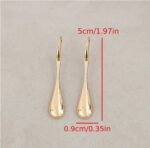 Golden Teardrop Earrings - Image 3
