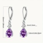 Sterling Silver Earrings Purple - Image 2