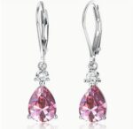 925 Sterling Silver Earrings Pink