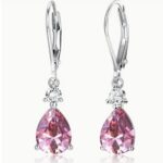 925 Sterling Silver Earrings Pink - Image 3