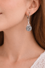 Silver-Tone Drop Hoop Earrings - Image 2