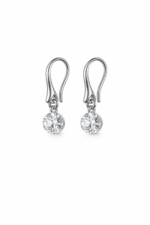 Minimal Crystal Drop Earrings - Image 2