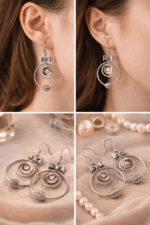 Elegant Bow Halo Hoop Earrings