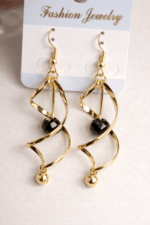 Golden Glow Crystal Drop Earrings - Image 2