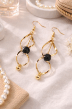 Golden Glow Crystal Drop Earrings